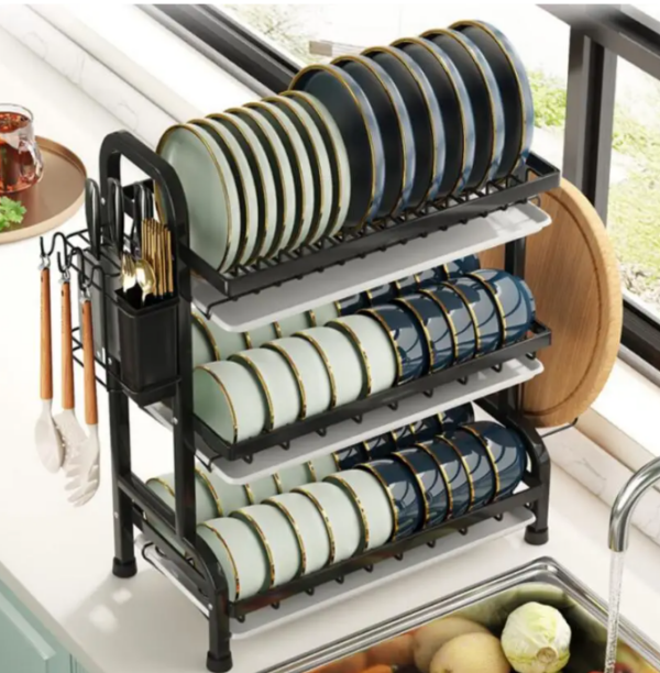 Escurridor de plato de 3 niveles
