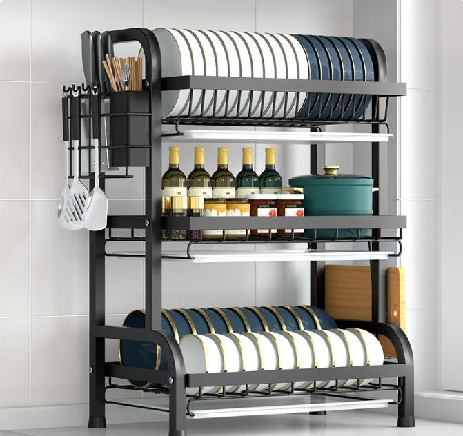 Escurridor de plato de 3 niveles