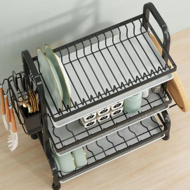 Escurridor de plato de 3 niveles