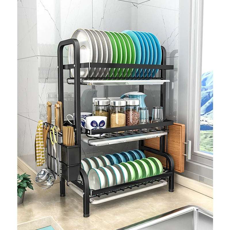 Escurridor de plato de 3 niveles