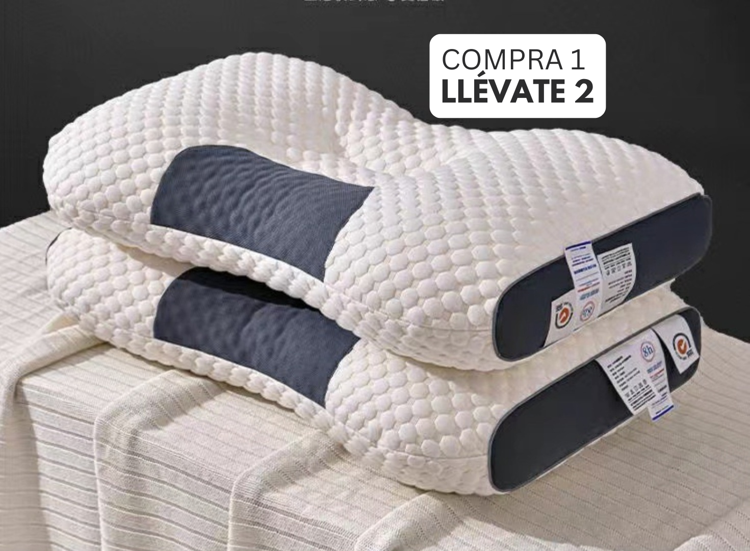 2 Almohada Ortopédica Cervical - Comfort Max™